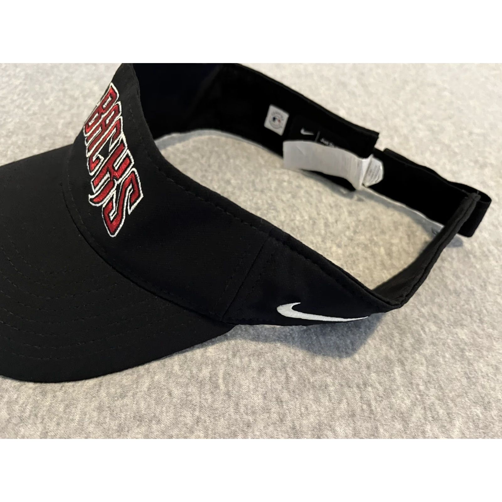 Nike Nike Visor Hat Cap Dri-Fit Black adjustable Men Diamondbacks Arizona D-Backs Visor NEW Size ONE SIZE - 2 Thumbnail