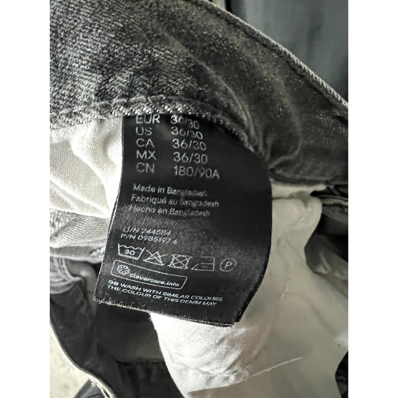 H&M H&M Denim Gray Slim Straight Leg Stretch Men's 36x30 Jeans Size US 36 / EU 52 - 5 Thumbnail