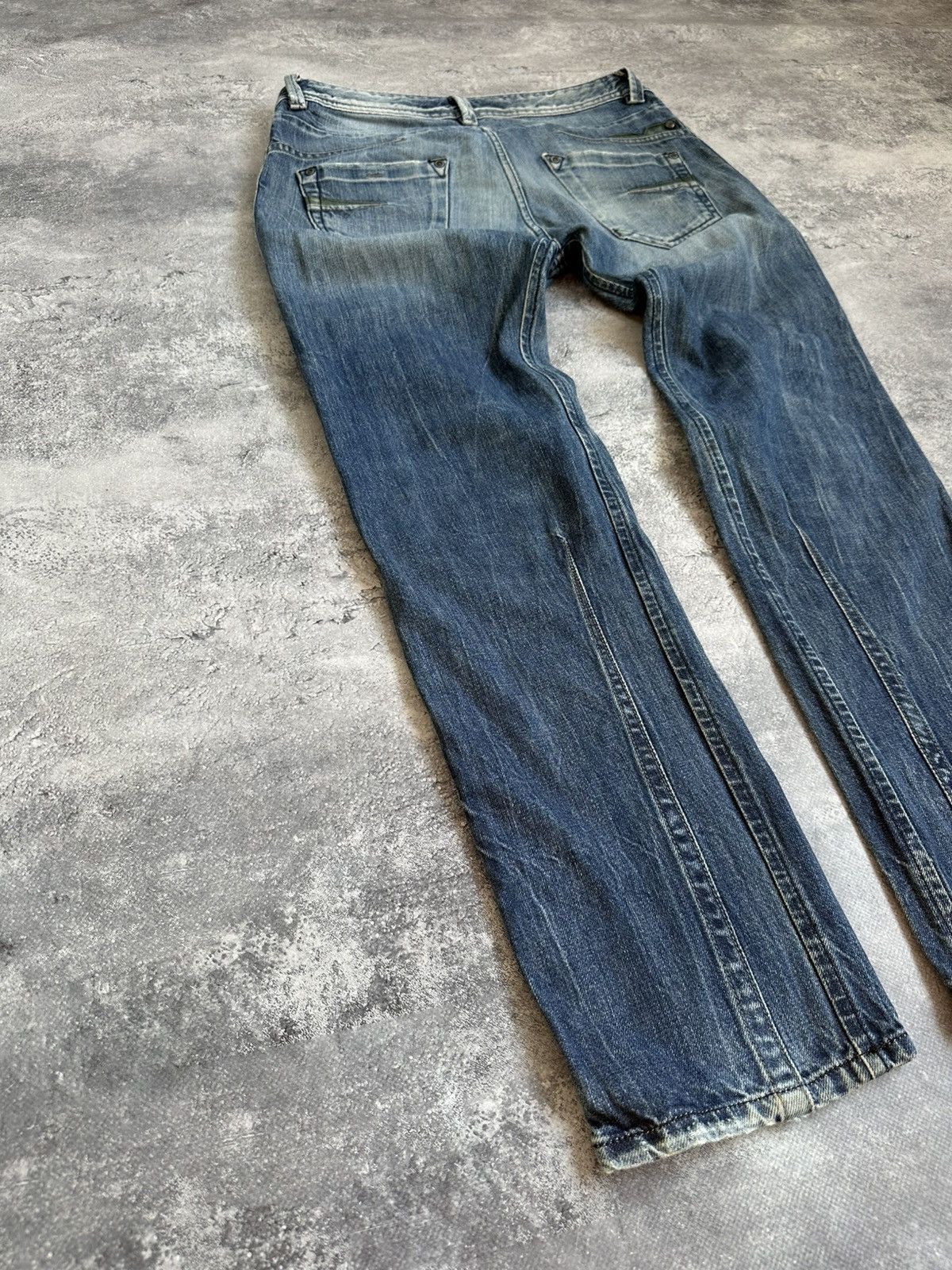 Diesel Vintage Diesel Distressed Ripped Denim Jeans Japanese Stripe Size US 31 - 13 Thumbnail