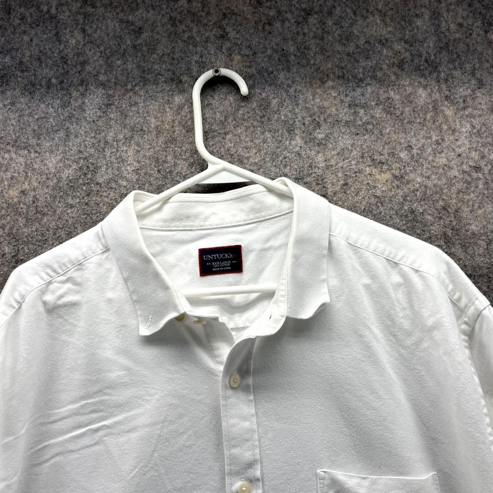 UNTUCKit UNTUCKit Shirt Men 3XL White Button-Down Cotton Dress Casual Preppy Button-Up Shirt Mens Size US XXL / EU 58 / 5 - 2 Thumbnail
