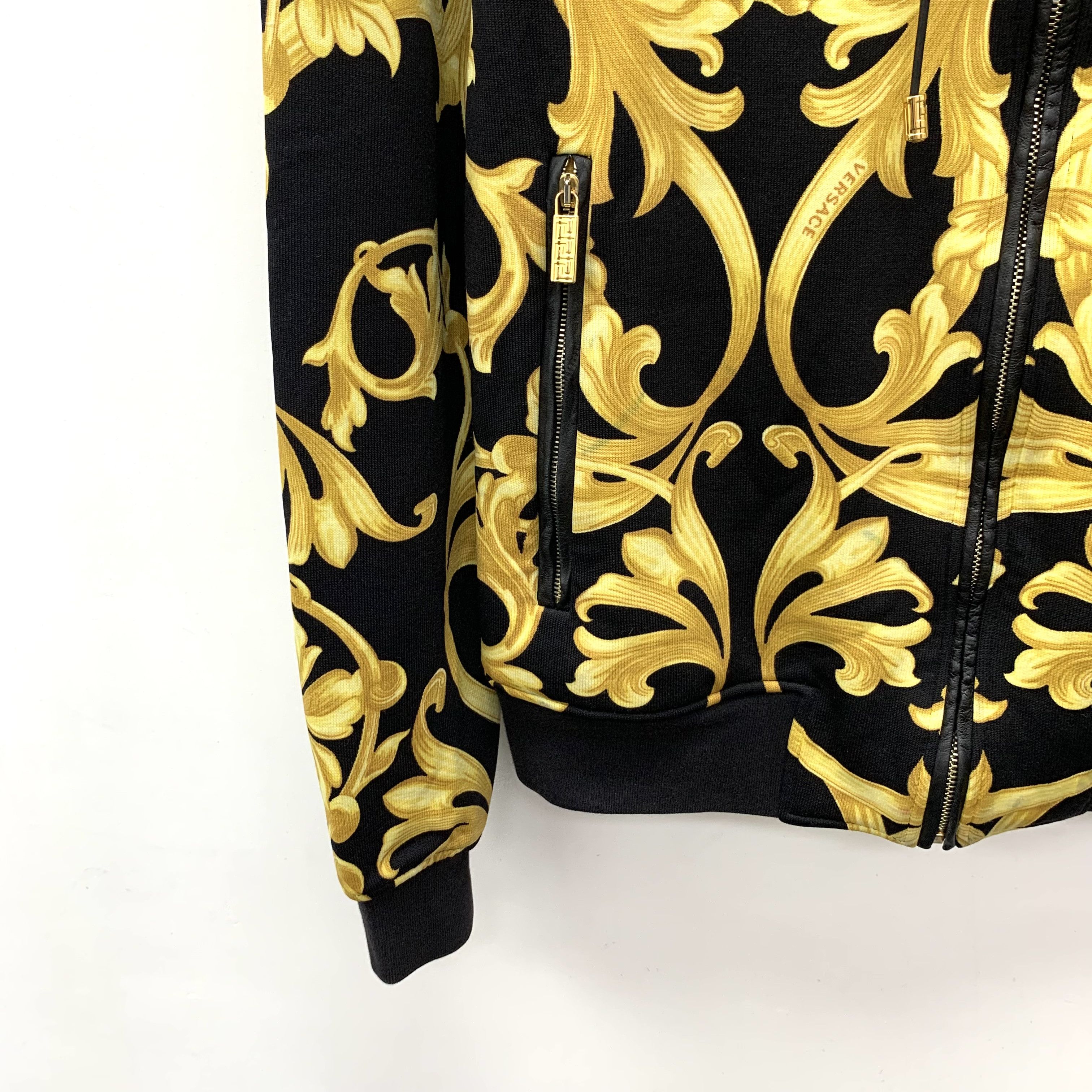 Versace Versace Floral Print Hoodie Jacket Black (M) Size US M / EU 48-50 / 2 - 9 Thumbnail