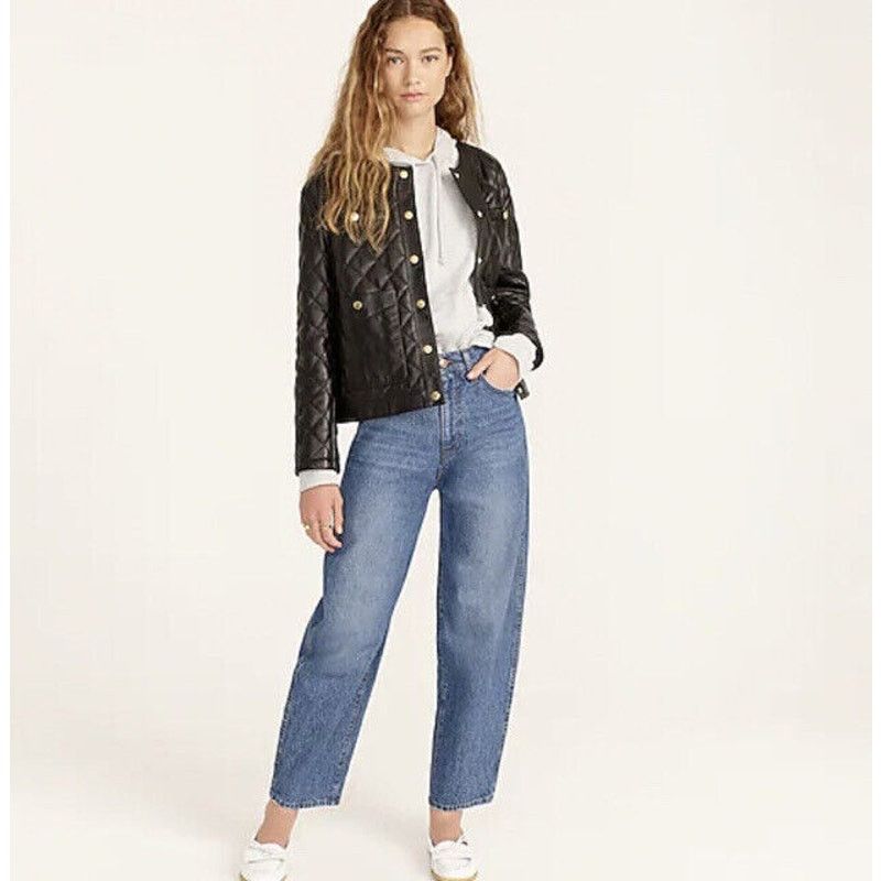 J.Crew J Crew Peggy Barrel Leg Jeans Medium Wash High Rise Women 24 Size 24" / US 00 / IT 34 - 9 Thumbnail