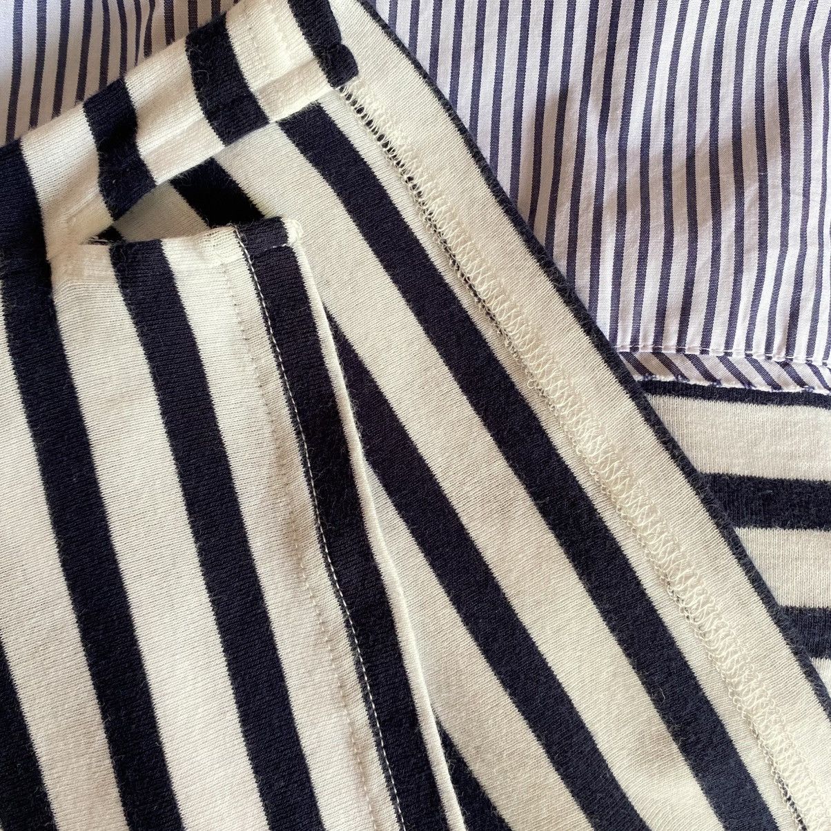 Frapbois FRAPBOIS Striped Mix Band Collar Shirt Size XL / US 12-14 / IT 48-50 - 13 Thumbnail