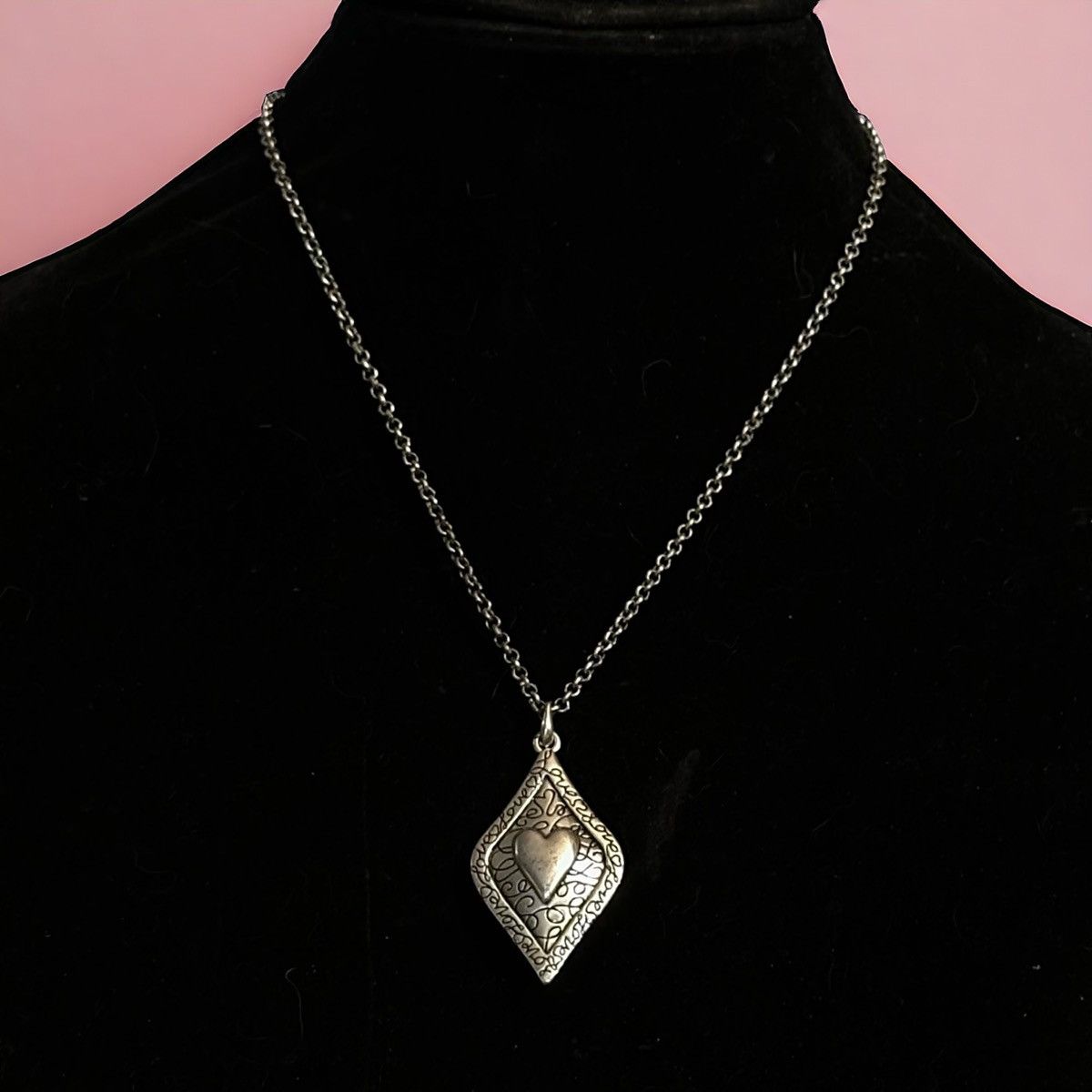 Other Hallmark silver tone reversible heart/cross pendant necklace Size ONE SIZE - 1 Thumbnail
