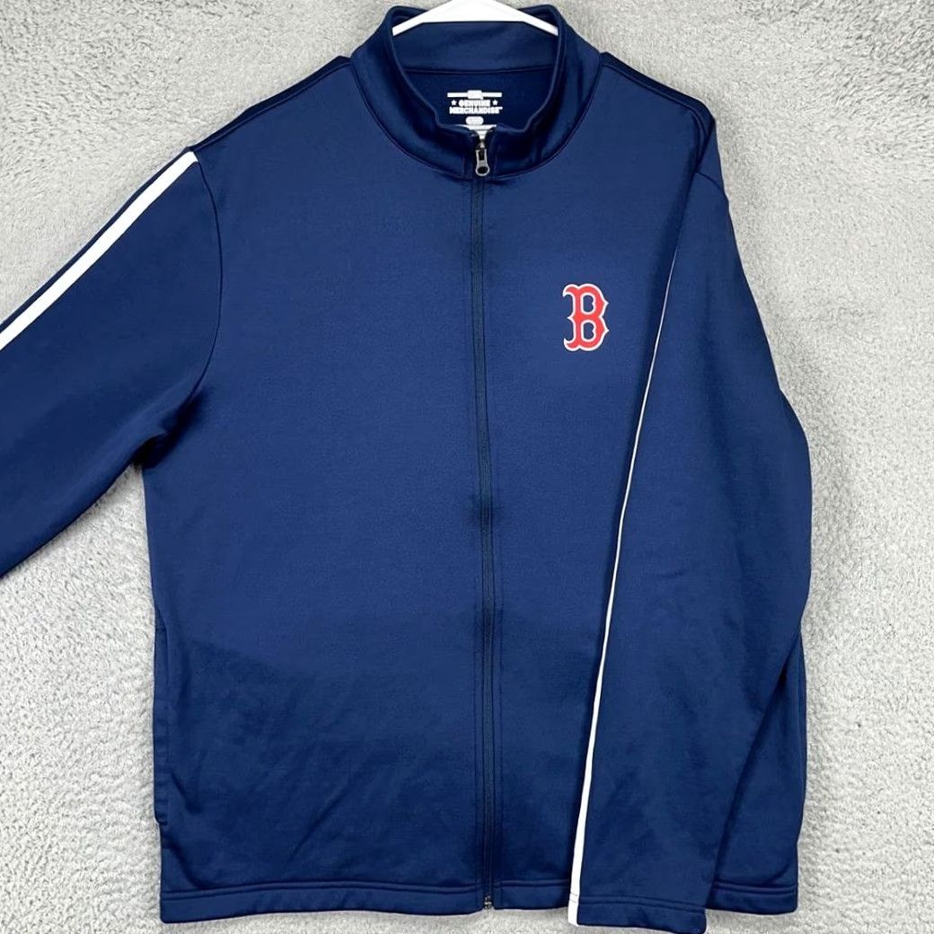 MLB VINTAGE? Actually not vintage. Boston Red Sox Full Zip Jacket Mens Large Blue Athletic MLB Genuine Merchandise Size US L / EU 52-54 / 3 - 2 Thumbnail
