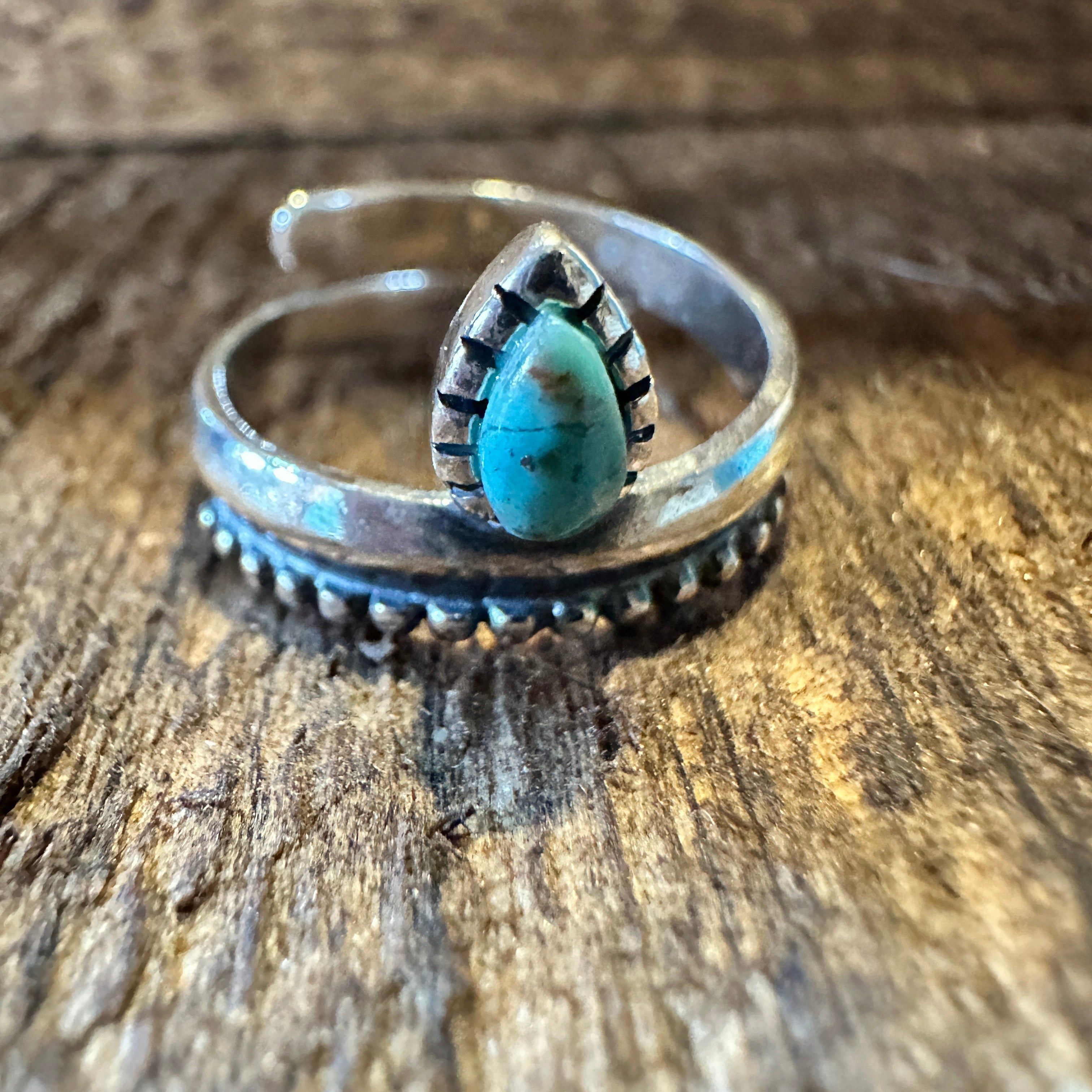 Other Native American Bipana Turquoise Ring, Genuine Sterling Silv Size ONE SIZE - 6 Thumbnail