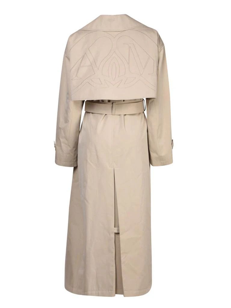 Alexander McQueen o1y0325 Double Breasted Pea Coat in Beige Size S / US 4 / IT 40 - 2 Thumbnail