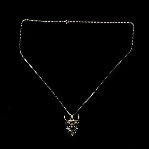 Jewelry Demon Pendant Necklace Punk Chain Size ONE SIZE - 7 Thumbnail