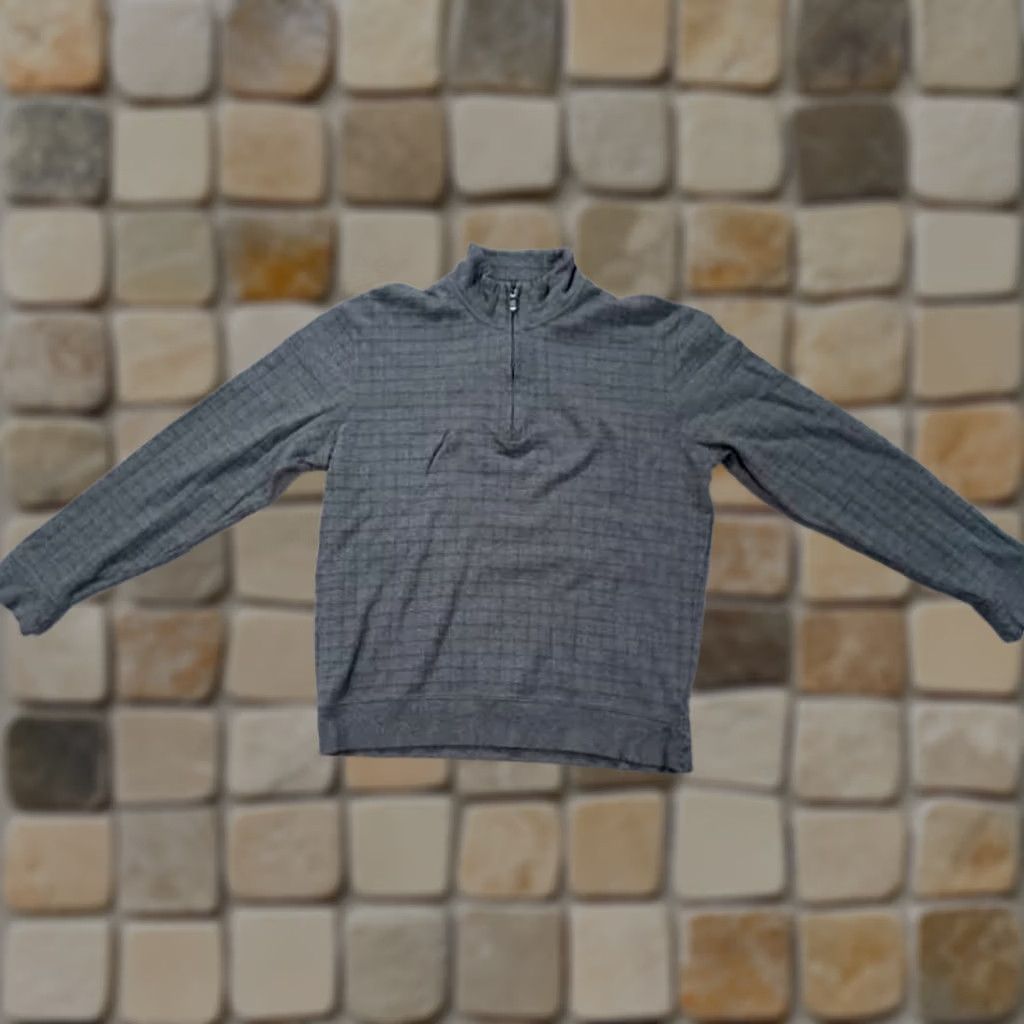 Vintage Vintage Bobby Jones Golf!4 Zip Squares Knit Pima Cotton Sweater M Gray Size US M / EU 48-50 / 2 - 1 Thumbnail