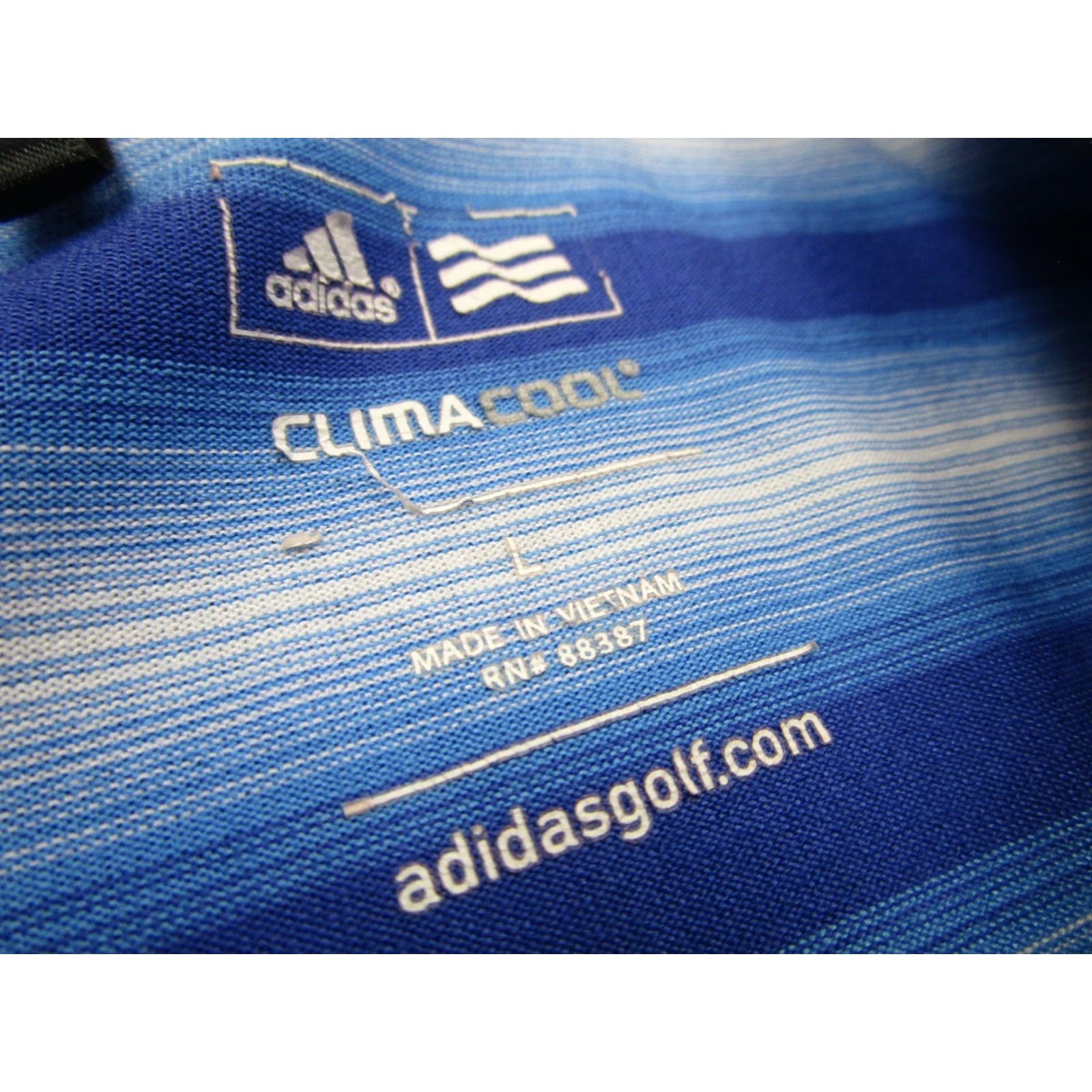 Adidas Adidas Golf Polo Shirt Mens Large Blue Striped Polo Los Robles Golf Tennis Performance Size US L / EU 52-54 / 3 - 7 Thumbnail
