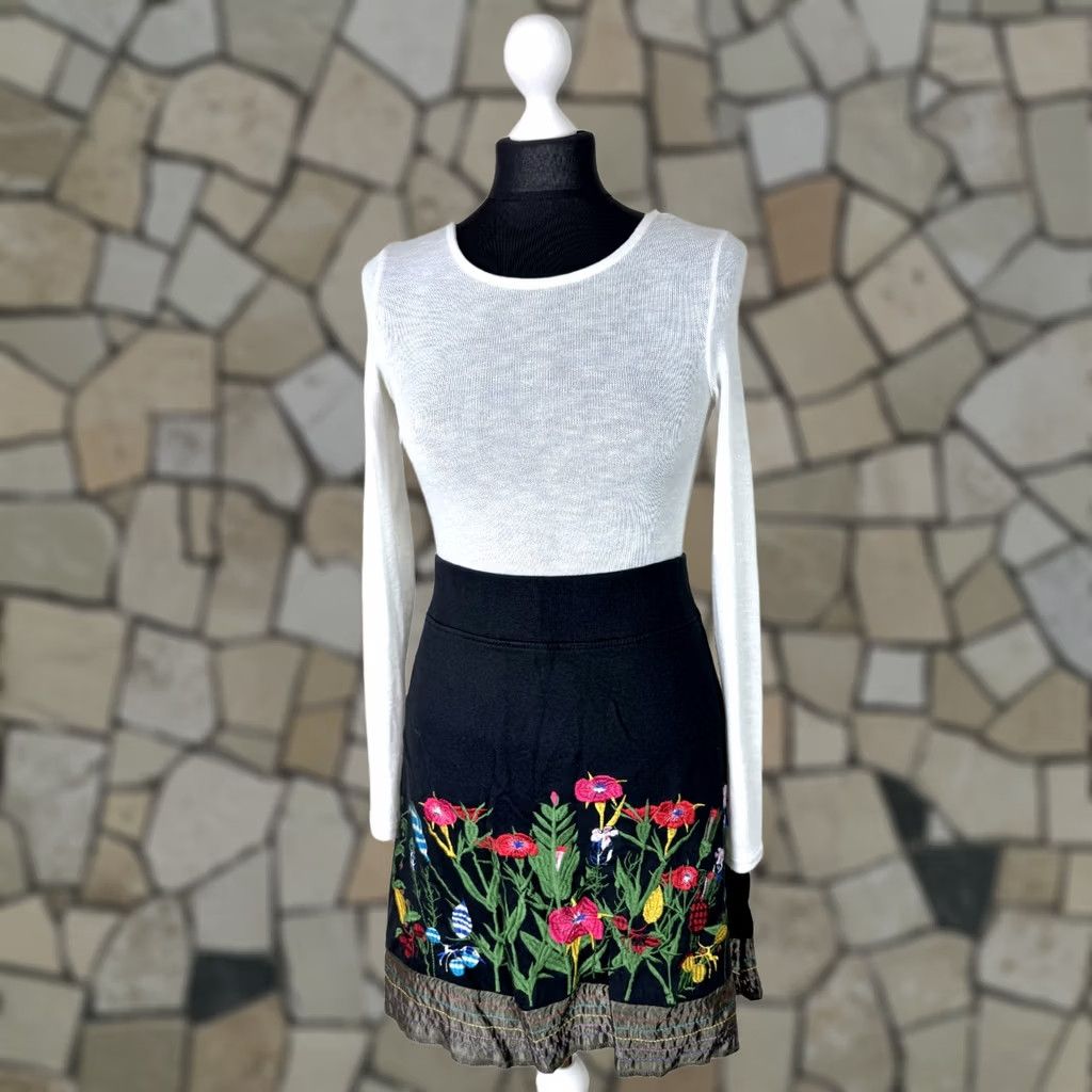 Desigual Desigual Skirt L Womens Knee Length A-Line Black Size 36" / US 14 / IT 50 - 1 Thumbnail