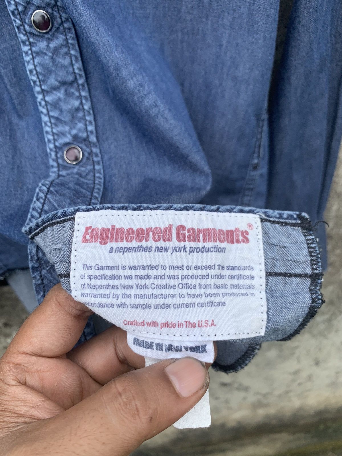 Engineered Garments × Nepenthes Engineered garments double pocket western denim shirt Size US S / EU 44-46 / 1 - 7 Thumbnail