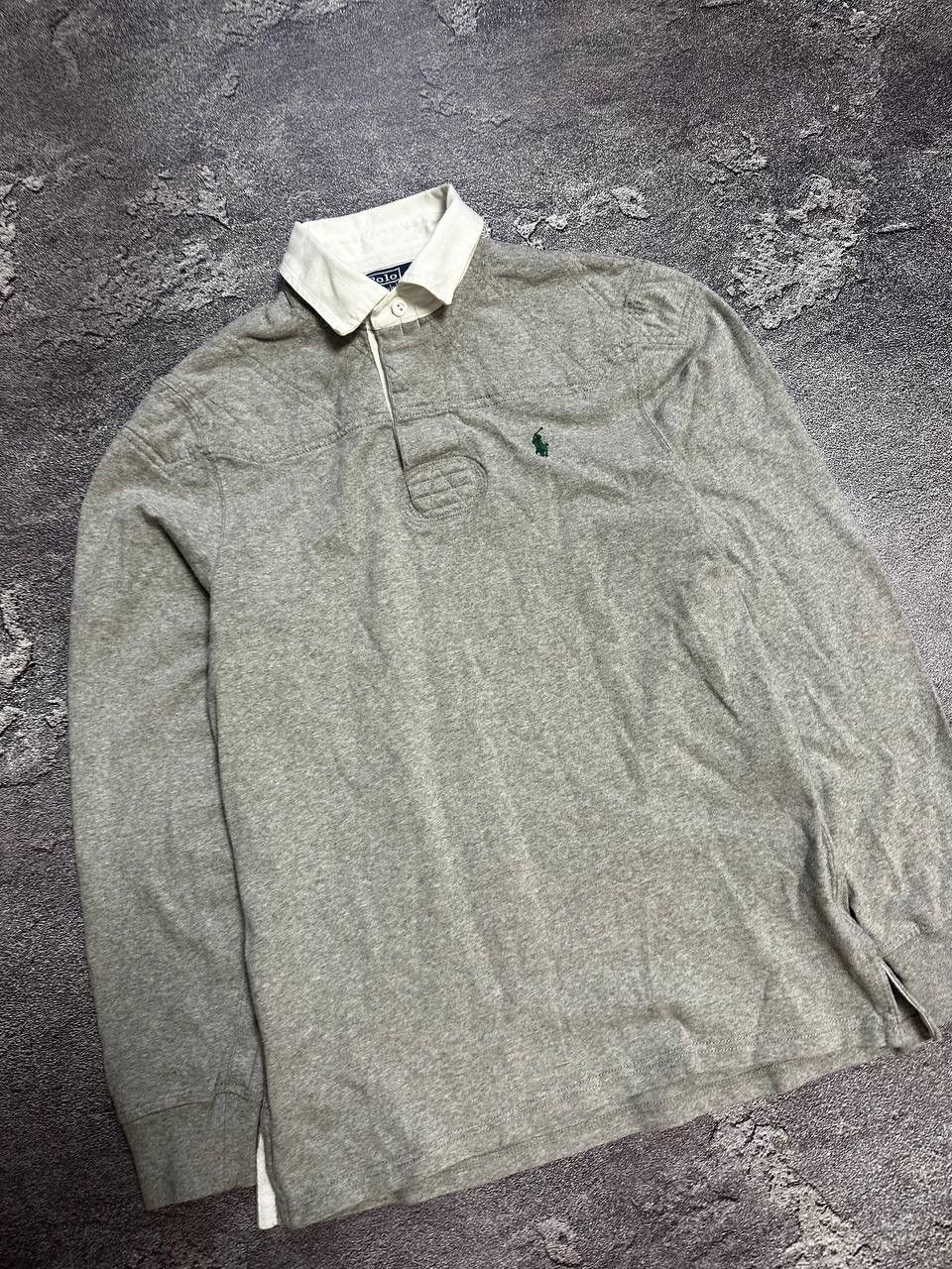 Japanese Brand × Polo Ralph Lauren × Vintage Polo Ralph Lauren Pony Logo Long Sleeve Navy Rugby Shirt Size US M / EU 48-50 / 2 - 2 Thumbnail
