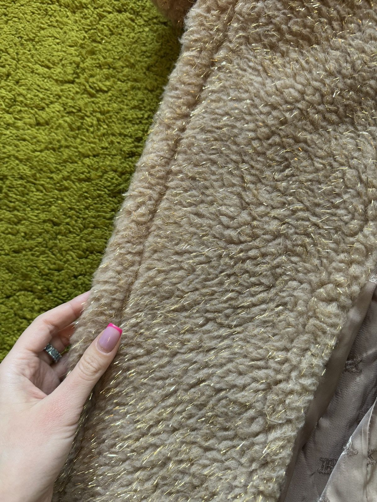 Designer × Max Mara × Weekend Max Mara Max Mara A/W 2019 camel wool blend teddy bear style coat Size S / US 4 / IT 40 - 11 Thumbnail
