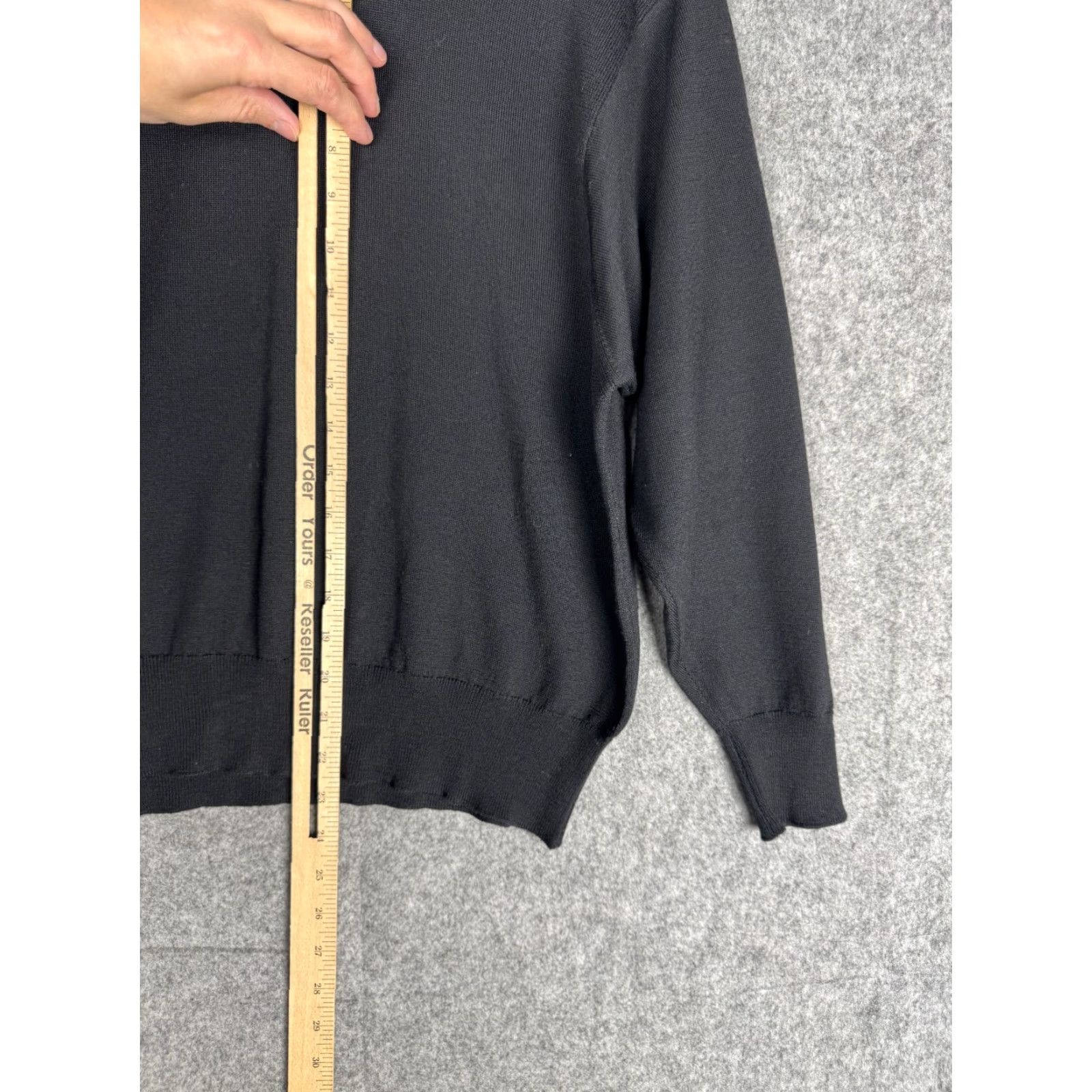 Ballantyne Ballantyne Sweater Unisex Adults Size 40 Black Wool Crew Neck Zip Pullover 2000 Merino Scotland Vintage No Size S / US 4 / IT 40 - 5 Thumbnail