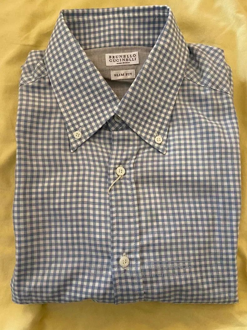 Brunello Cucinelli Brunello Cucinelli Men's Slim Shirt. Size US M / EU 48-50 / 2 - 6 Thumbnail