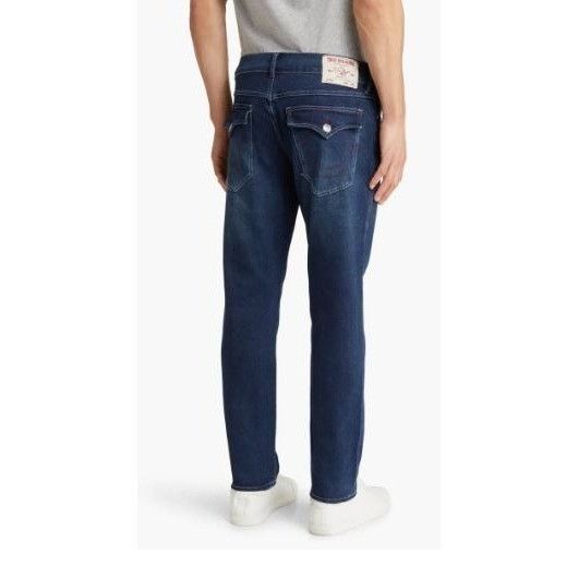 image of True Religion Brand Jeans Mens Dark Wash Geno Slim Fit Jeans in Dark Boreal (Size 38)