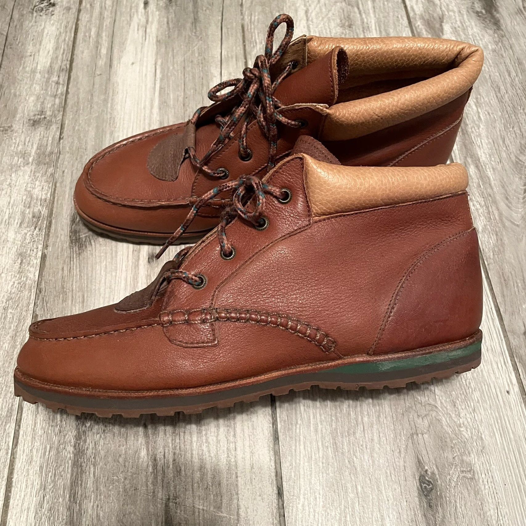 Vintage VINTAGE Amazonas Connie Leather Green Chukka Ankle Boots 8.5B Women Moccasin Brown US 8.5 Size US 9 / IT 39 - 5 Thumbnail