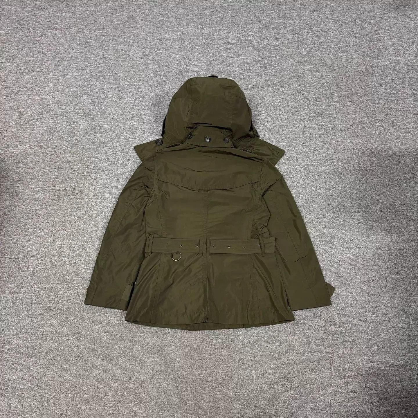 Burberry Burberry Olive Green Hooded Double-breasted Trench UK4 99N Size XS / US 0-2 / IT 36-38 - 2 Thumbnail
