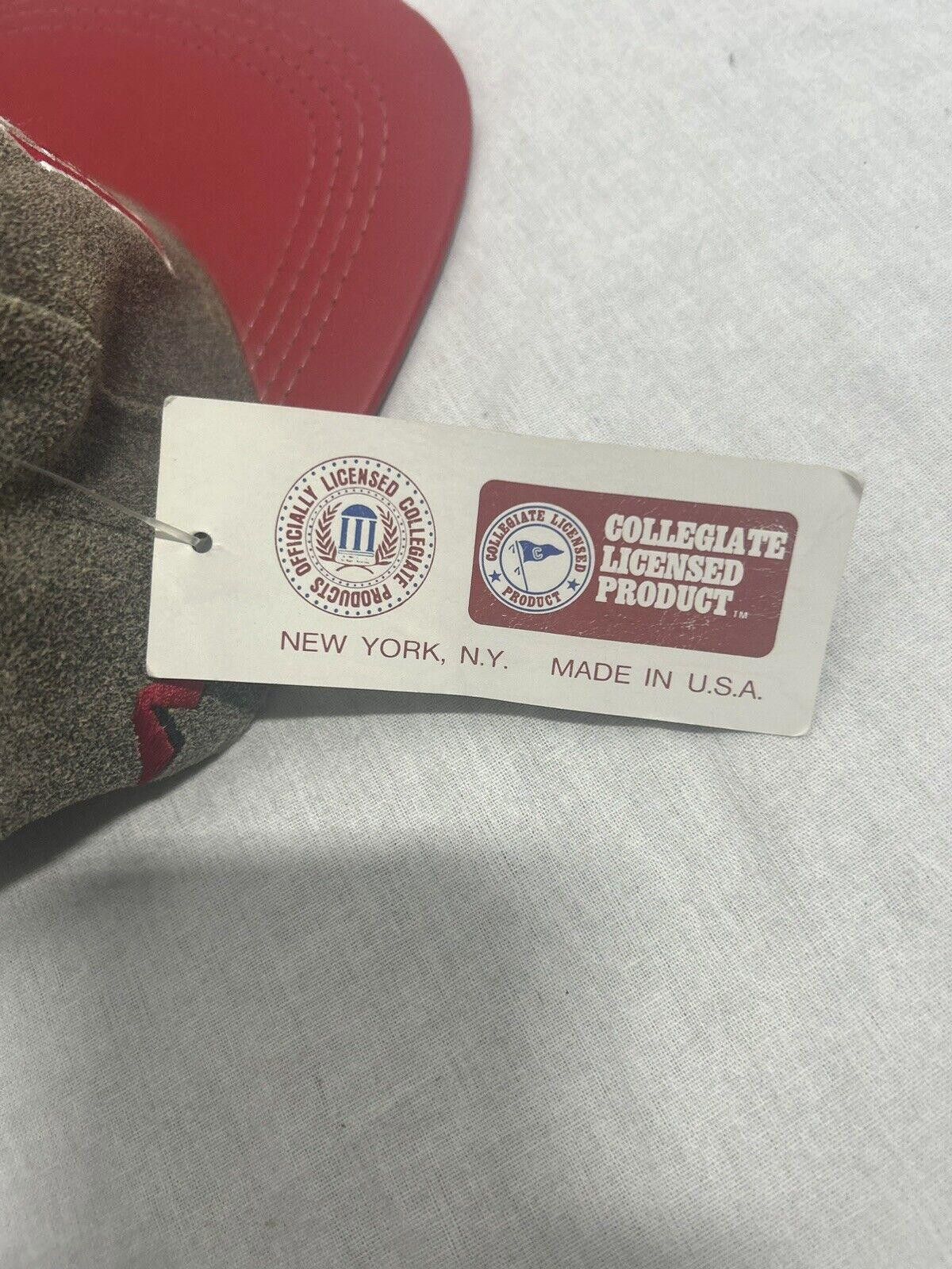 Designer Vintage Deadstock 90s Indiana Hoosiers Leather Snapback Hat Size ONE SIZE - 5 Thumbnail