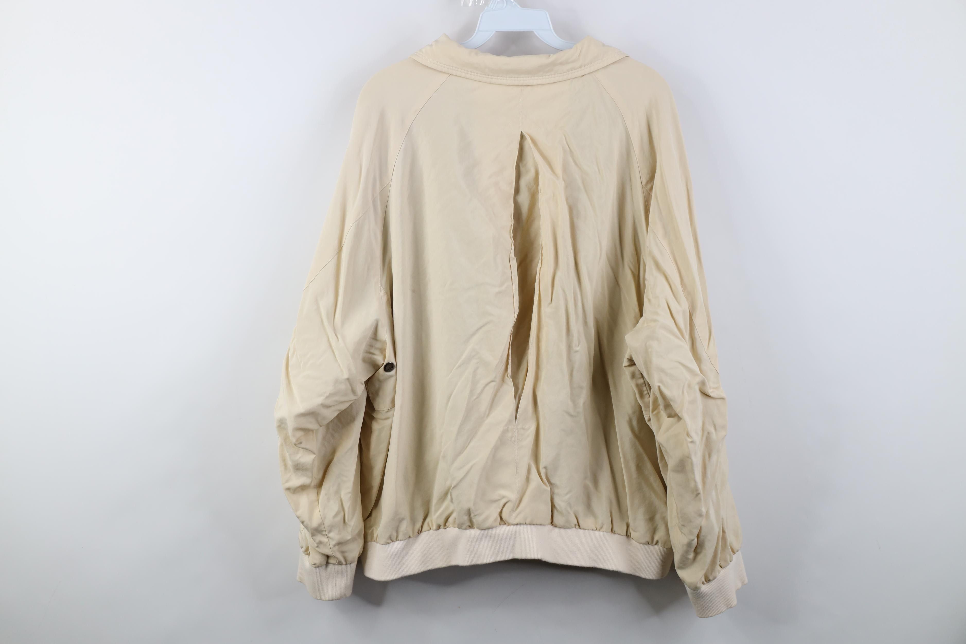 Vintage Vintage Bugatchi Uomo Resistant Silk Pebble Bomber Jacket Size US XL / EU 56 / 4 - 19 Thumbnail