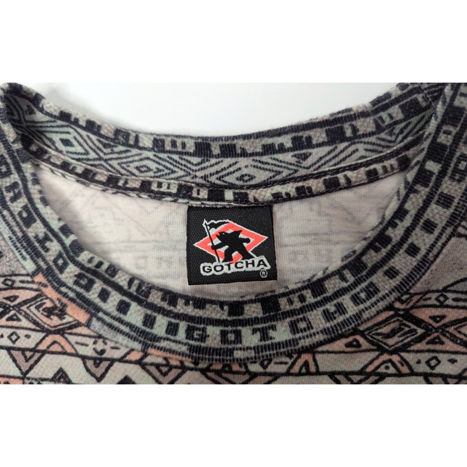 Gotcha Gotcha Surf Shirt Striped AOP Logo Crew Neck Cotton Size XL Men T-Shirt Vintage No Size US XL / EU 56 / 4 - 7 Thumbnail