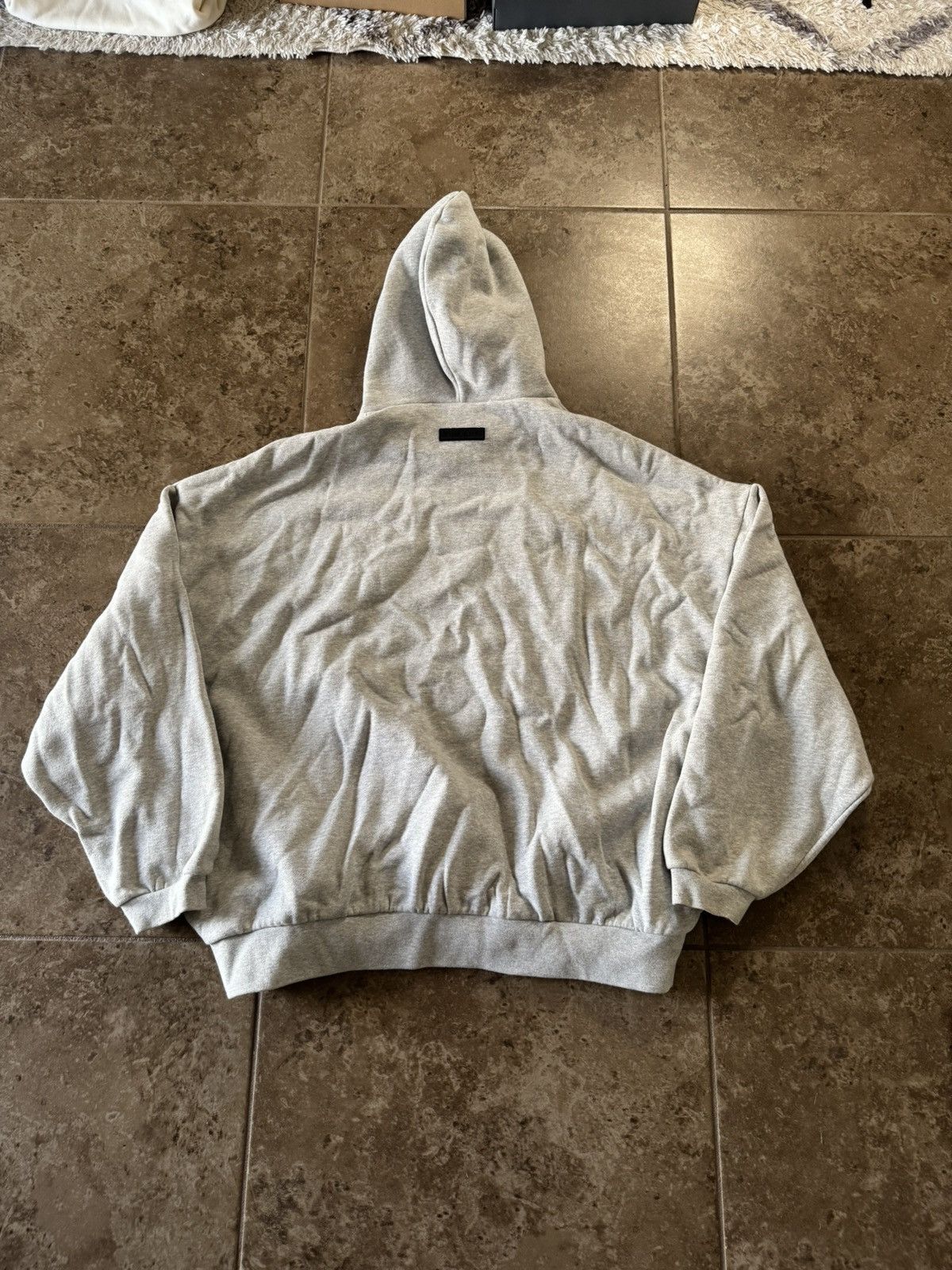 Essentials Fear Of God Essentials Light Heather Grey/ Yellow Hoodie Size US XL / EU 56 / 4 - 9 Thumbnail