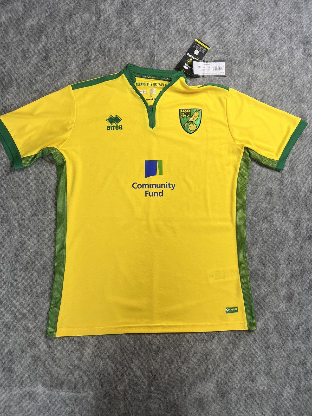 Errea Norwich City Football Shirt Errea XXL Home Kit Jersey 2016 Size US XXL / EU 58 / 5 - 1 Thumbnail