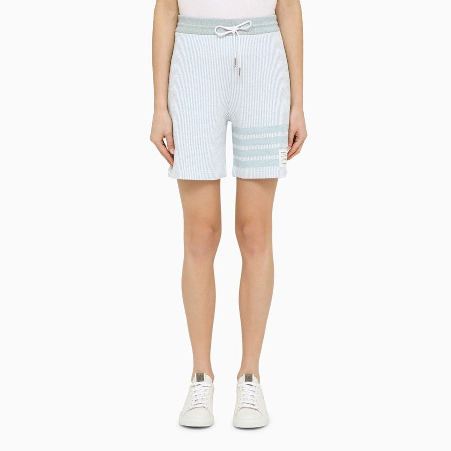 Thom Browne o1d2blof1024 Cotton Bermuda Short in Light Blue Size 28" / US 6 / IT 42 - 1 Thumbnail