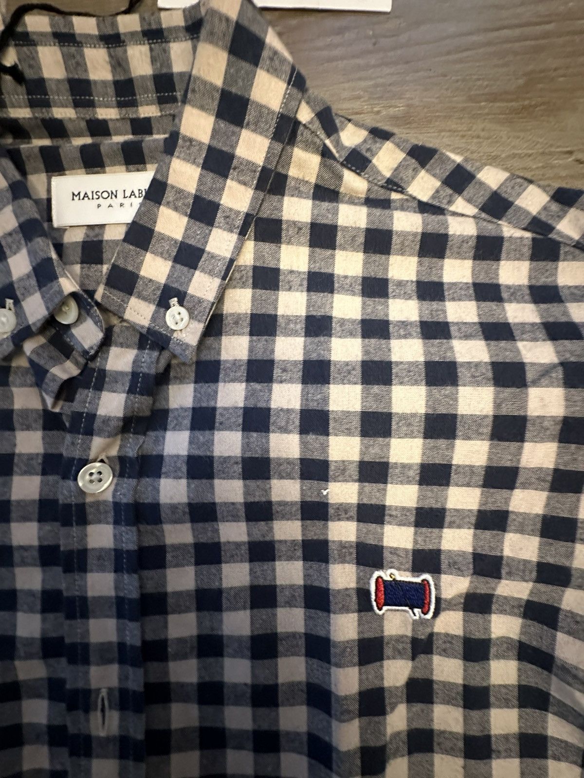 Maison Labiche Maison Labiche Fancy Plaid Button Shirt w Thread Spool NWT Size US S / EU 44-46 / 1 - 2 Thumbnail