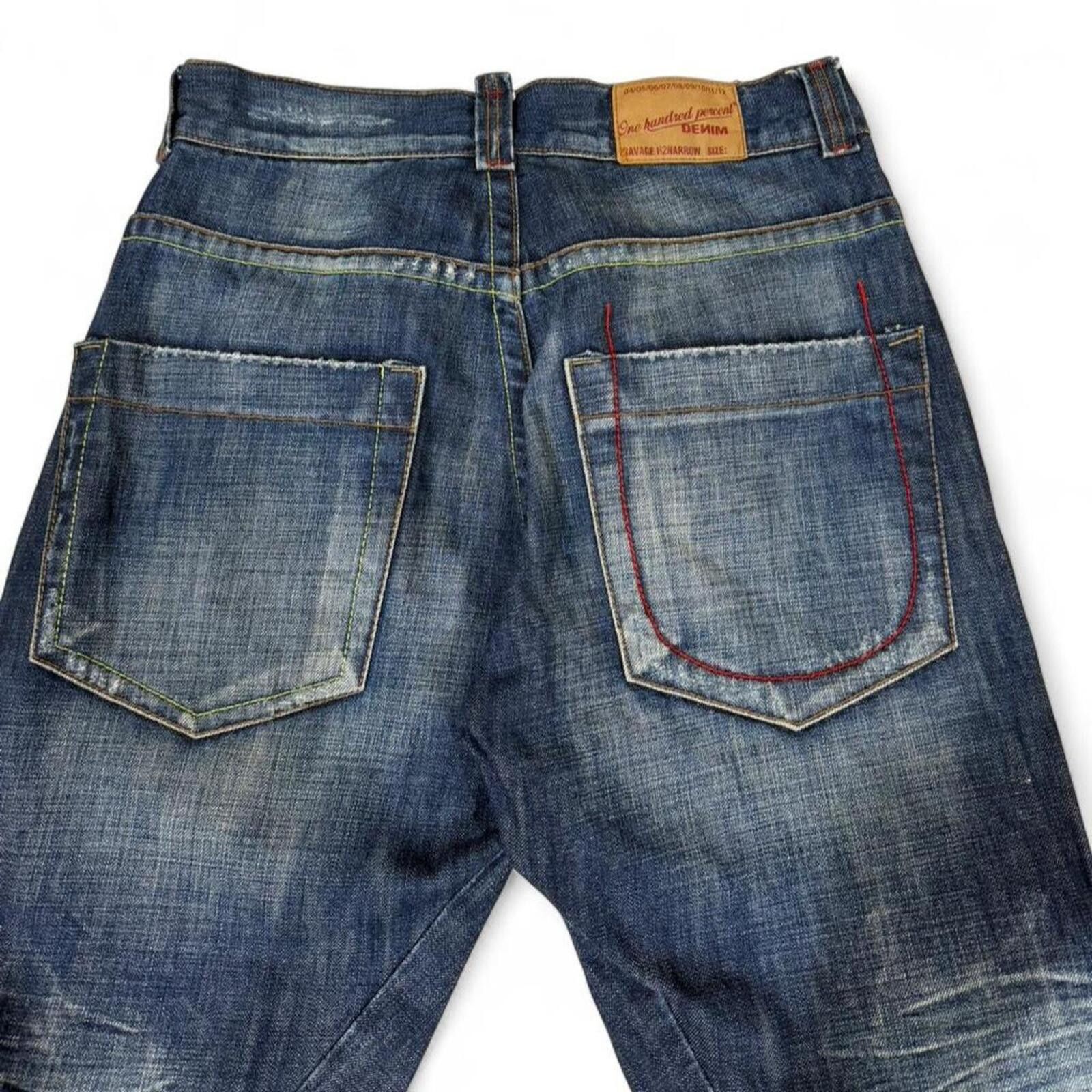True Religion One Hundred Percent Denim blue jeans unique design Size US 31 - 5 Thumbnail