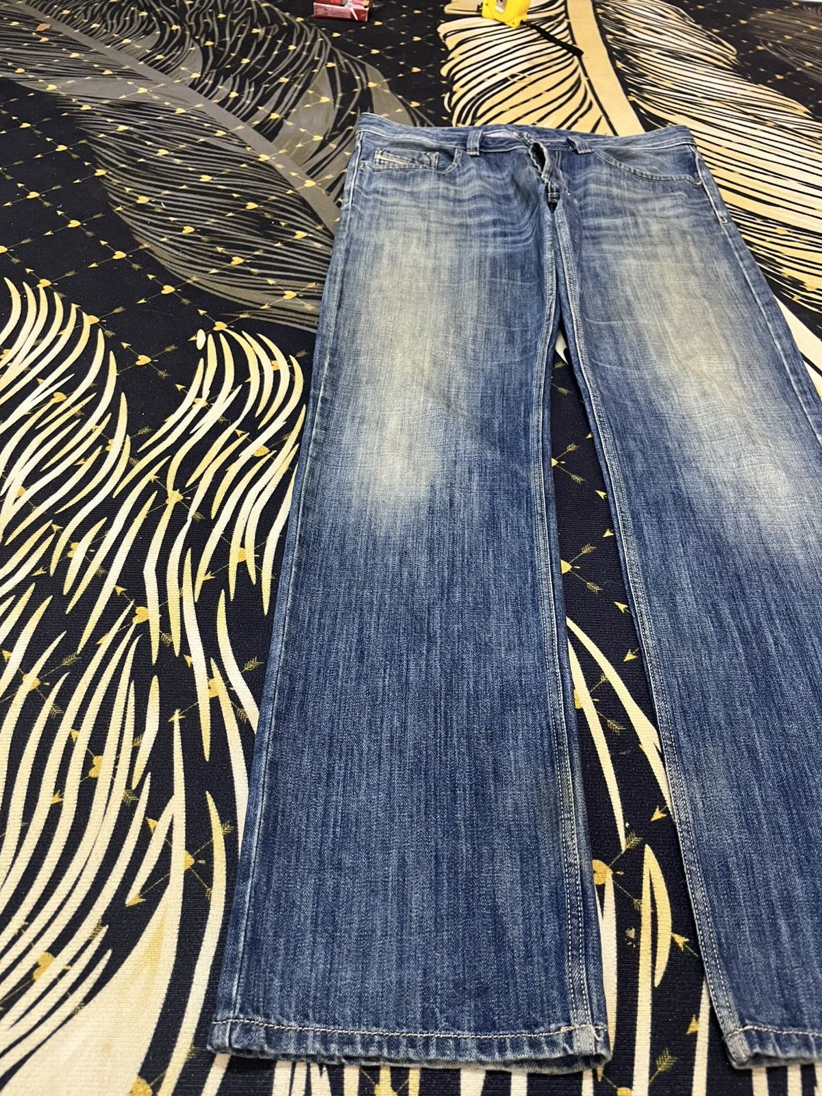 Diesel × Diesel Black Gold Vintage Diesel Larkee Mudwash Faded Denim Size US 35 - 5 Thumbnail