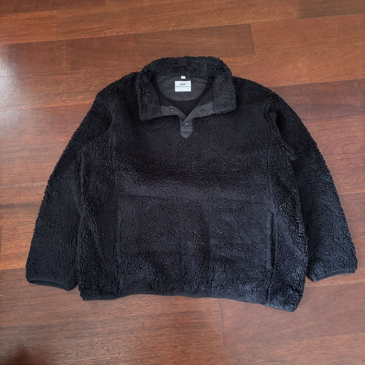 Uniqlo × White Mountaineering Uniqlo x White Mountaineering Black Sherpa Jacket Size US XL / EU 56 / 4 - 1 Thumbnail