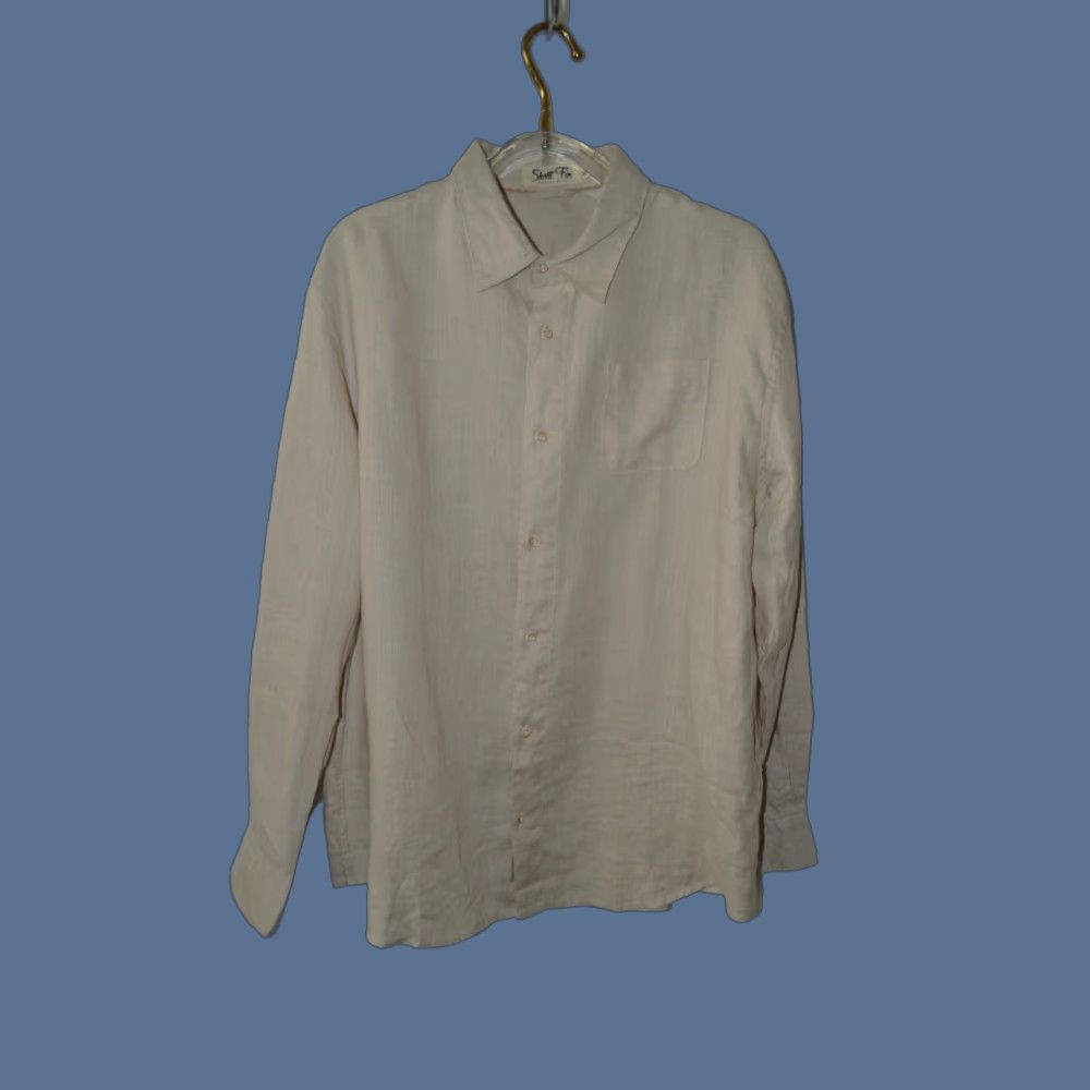 Vintage Short Fin Resort Wear Shirt Mens 3XL Beige Button Up Linen Beach NWOT Size US XXL / EU 58 / 5 - 1 Thumbnail