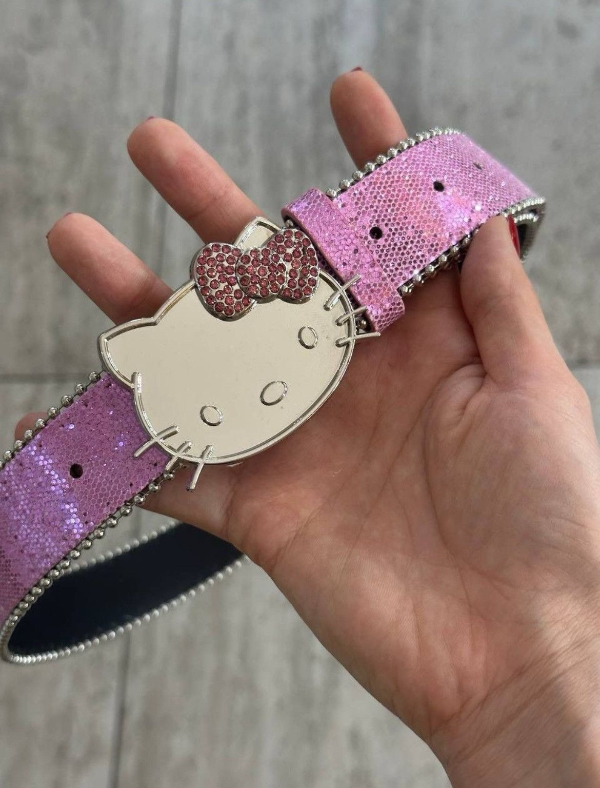 20471120 × Beauty Beast × If Six Was Nine Y2K Hello Kitty Brilliant Pink Belt Streetwear Size ONE SIZE - 2 Thumbnail