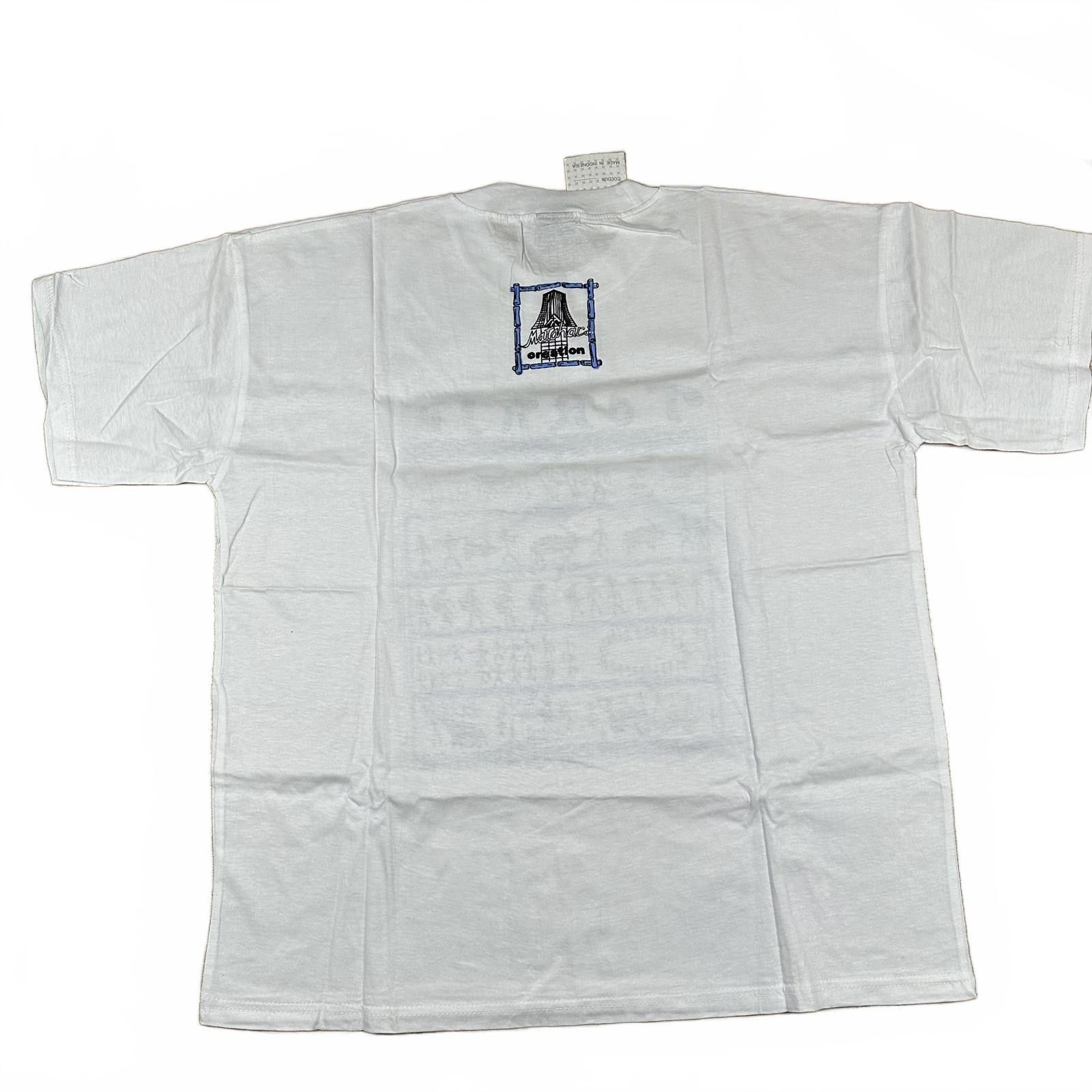 Maharishi NWT Vintage Indonesia Graphic T-shirt Hieroglyphic Blue Blk Size US XL / EU 56 / 4 - 2 Thumbnail