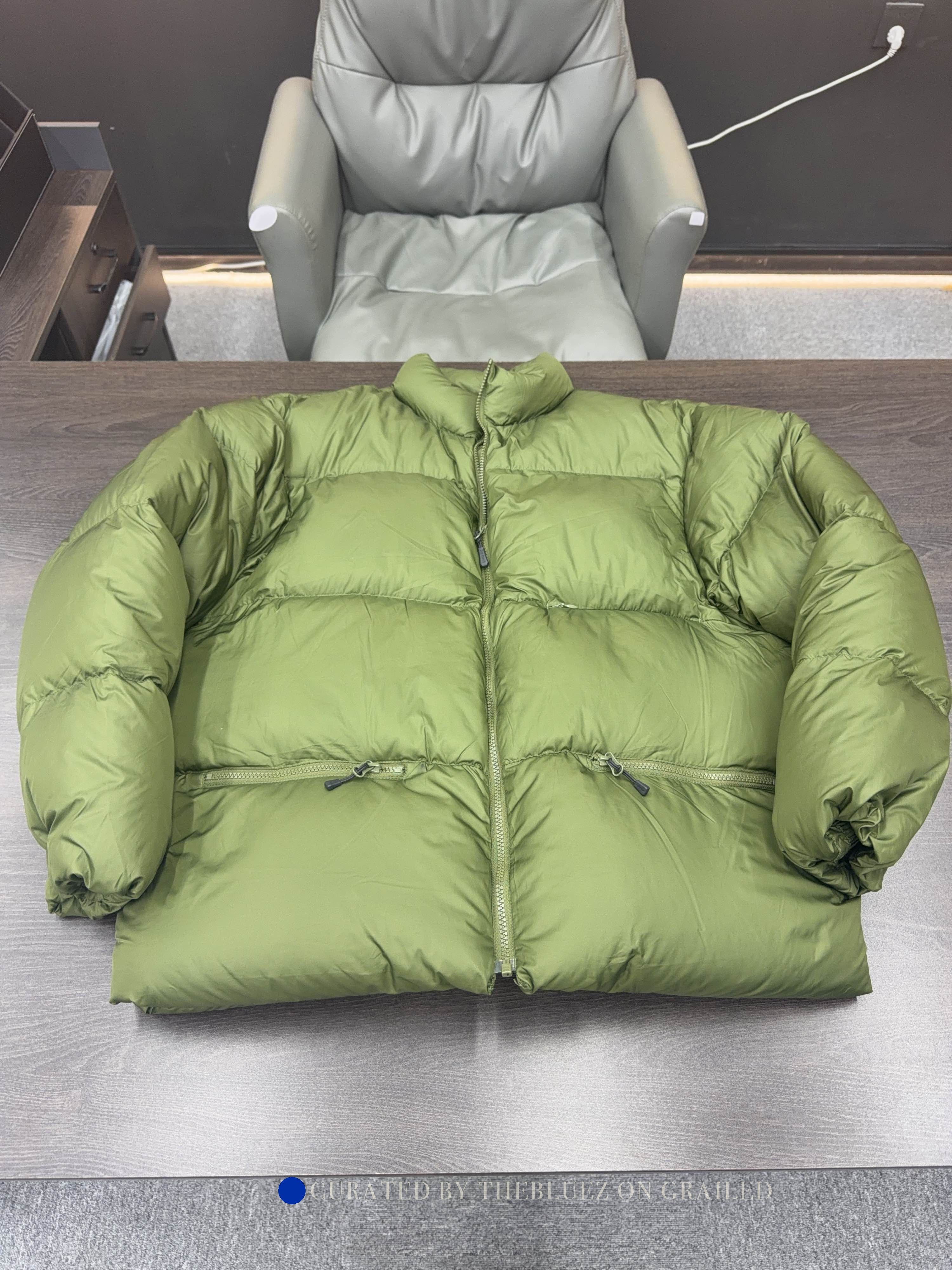 Supreme Signature Green Puffer Jacket by Yohji Yamamoto Size US XL / EU 56 / 4 - 1 Thumbnail