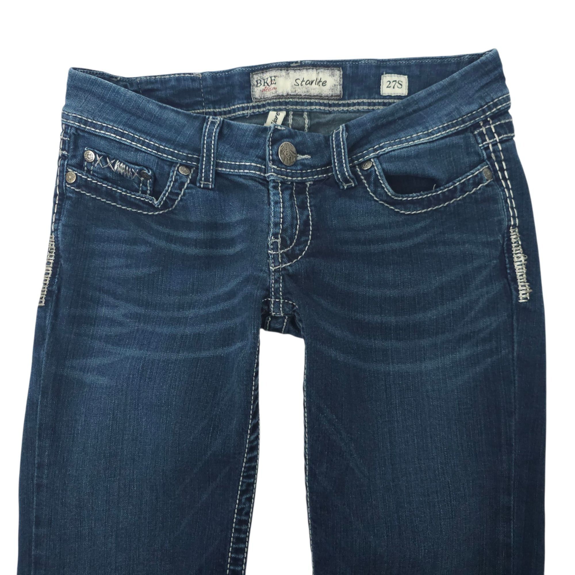 BKE BKE Buckle Starlite Stretch Boot Flare Jeans Womens 27S Low Size 29" - 9 Thumbnail