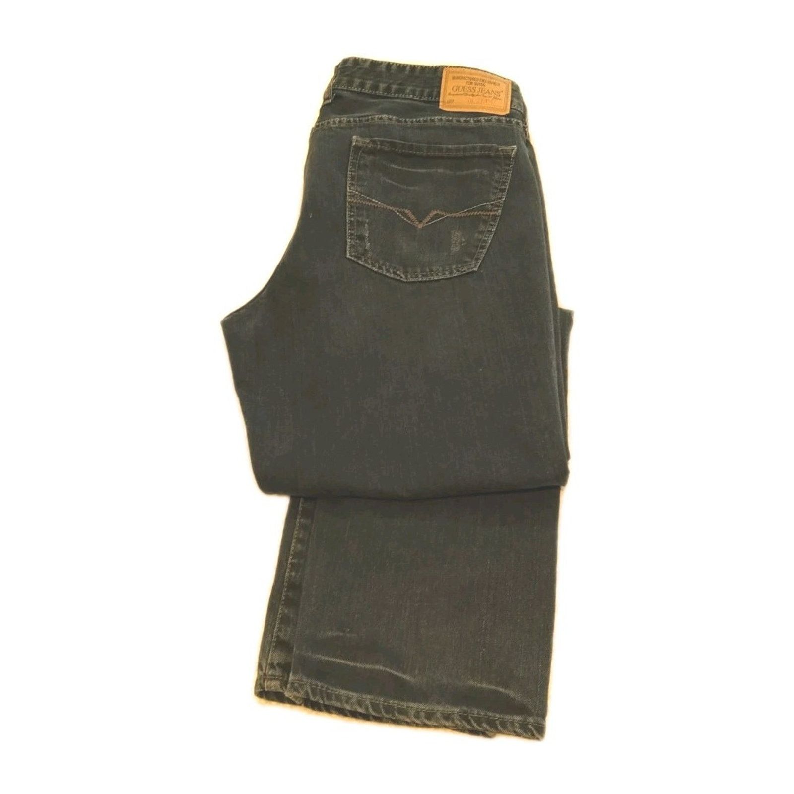 Guess GUESS Brit Rocker Men Slim Straight Fit Black Jeans 38x32 Size US 38 / EU 54 - 2 Thumbnail