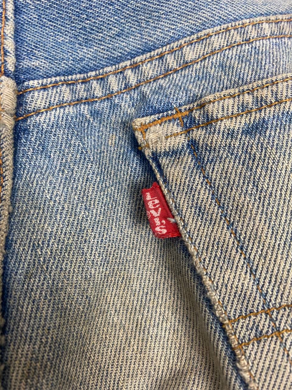 Levi's vintage 90s levis 501 distressed denim nice design Size US 30 / EU 46 - 5 Thumbnail