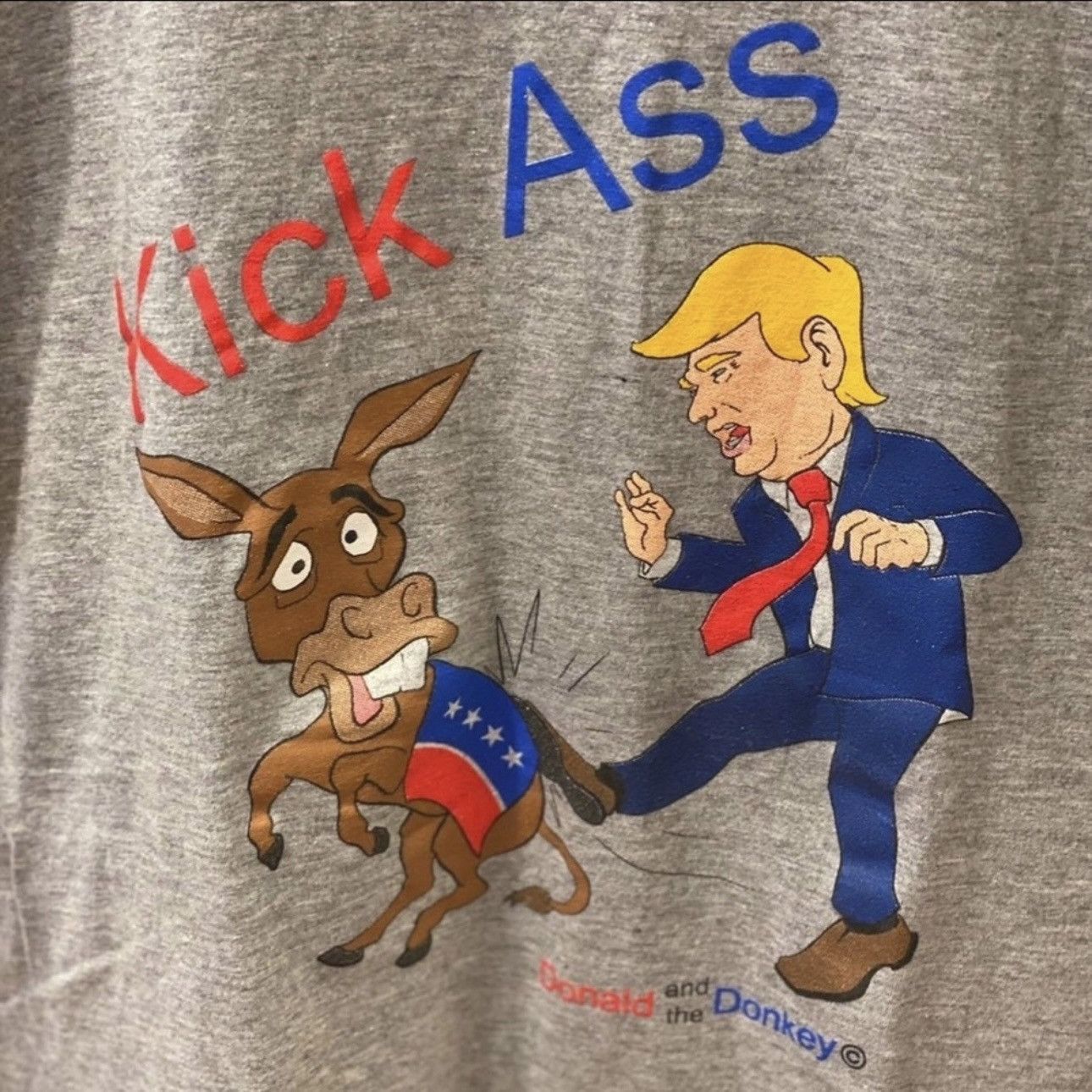 Hanes President Trump Funny Election TShirt Gray M Size US M / EU 48-50 / 2 - 2 Thumbnail