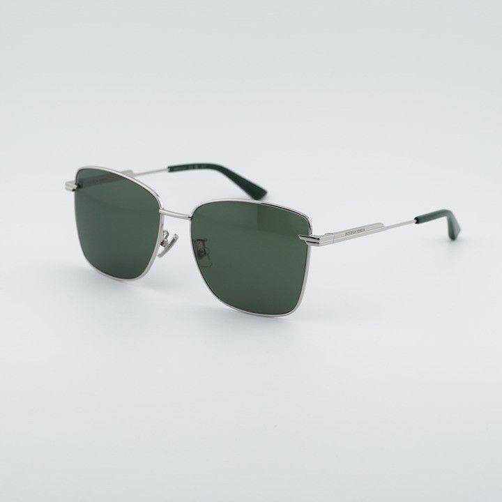 Bottega Veneta Bottega Veneta BV1237S 003 Sunglasses Silver Square Frame Size ONE SIZE - 1 Thumbnail