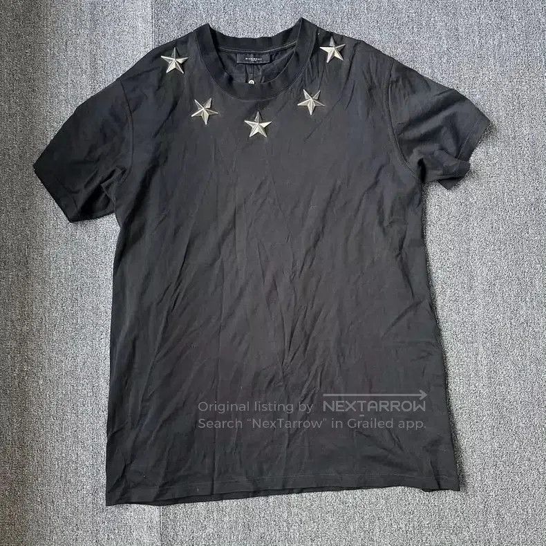 Givenchy Givenchy Black Metal Star Short Sleeve Tee . Size US S / EU 44-46 / 1 - 1 Thumbnail