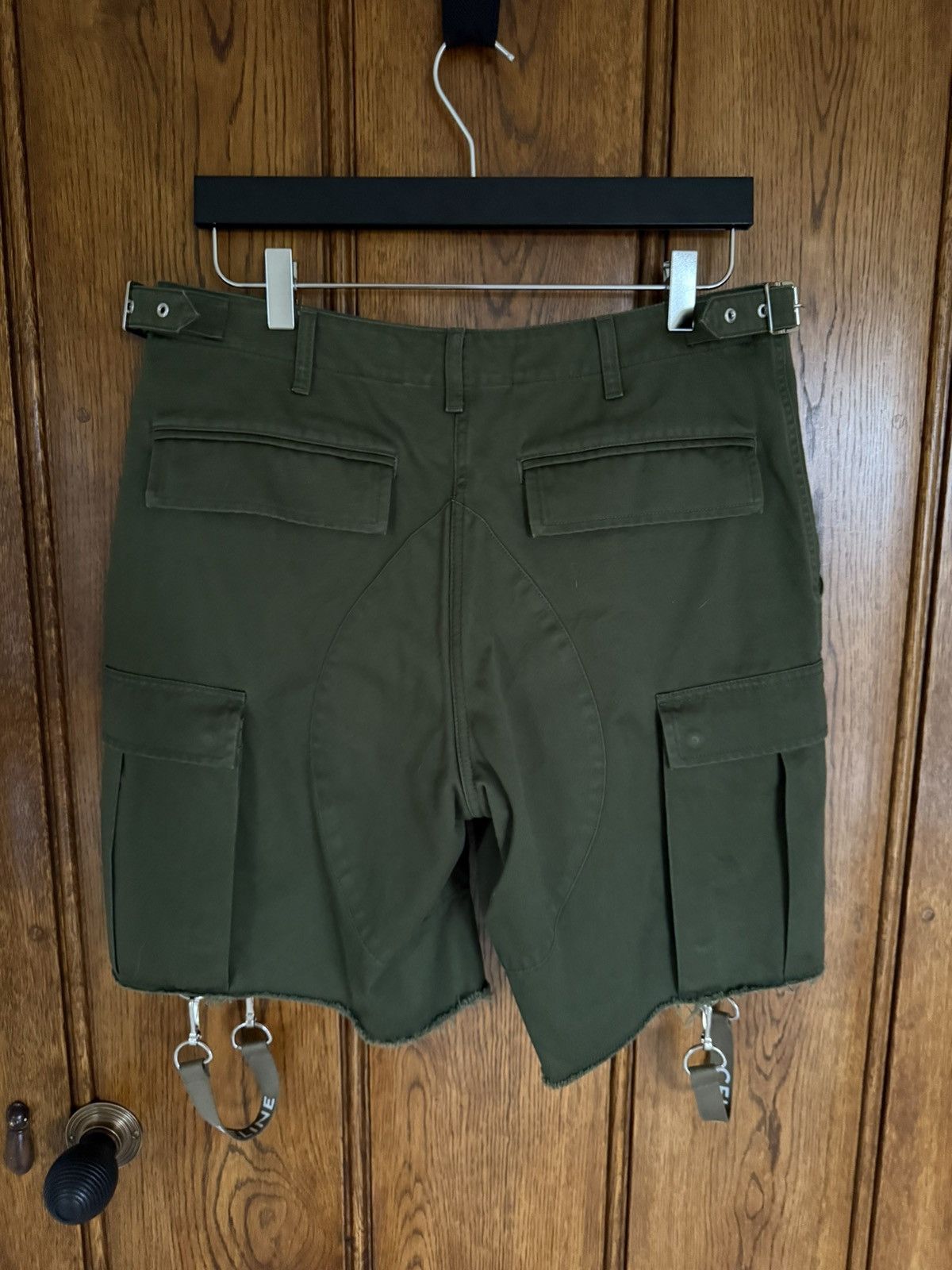 Celine Celine green cargo shorts with Celine logo straps 52 Hedi Size US 36 / EU 52 - 14 Thumbnail