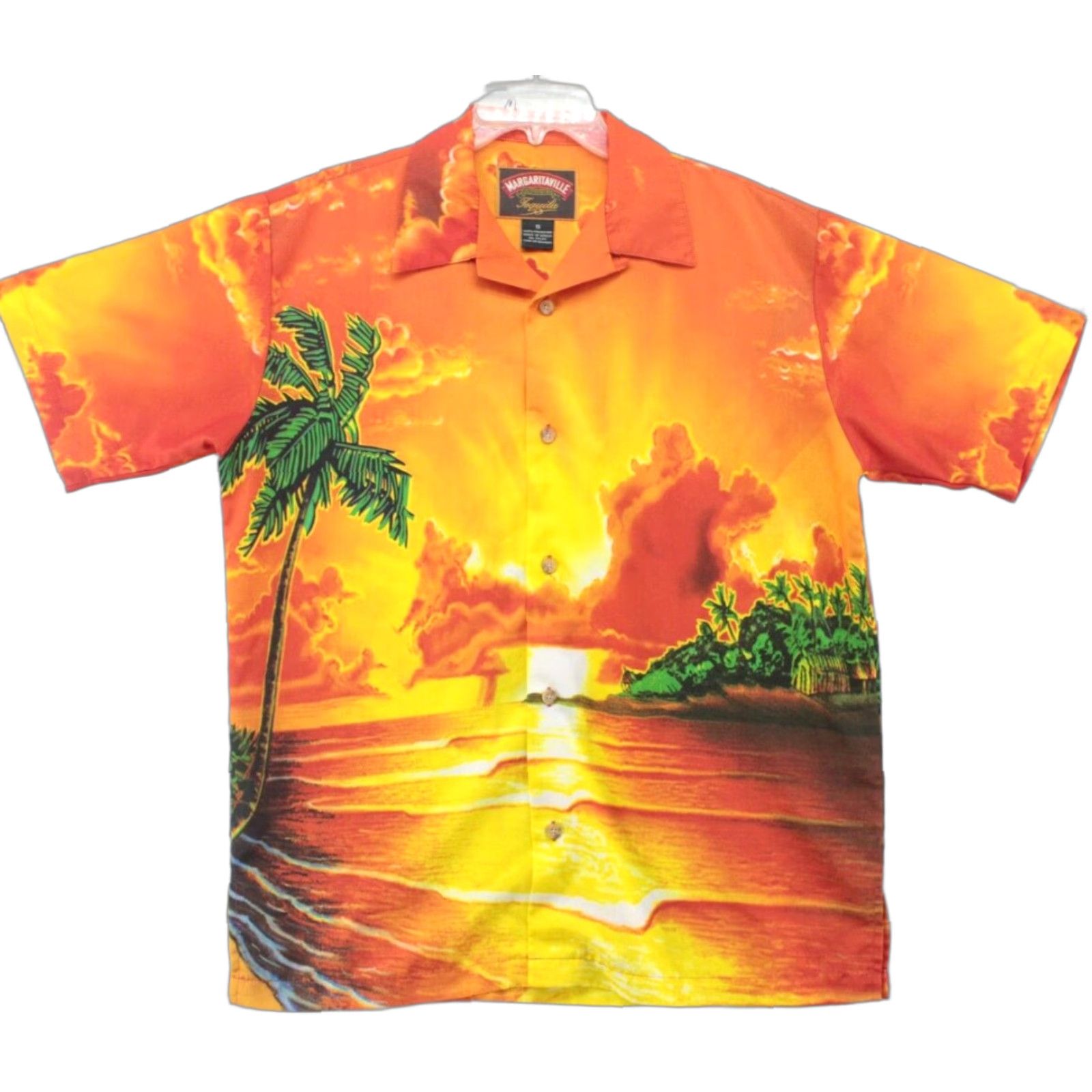 Vintage VINTAGE Margaritaville Tequila Hawaiian Orange Shirt Small Floral Beach Hawaii Wear Shirt Size US S / EU 44-46 / 1 - 1 Thumbnail