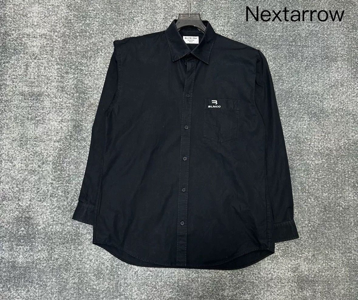 Balenciaga Balenciaga Embroidered Letter Logo Shirt2412-Nextarrow Size US S / EU 44-46 / 1 - 1 Thumbnail
