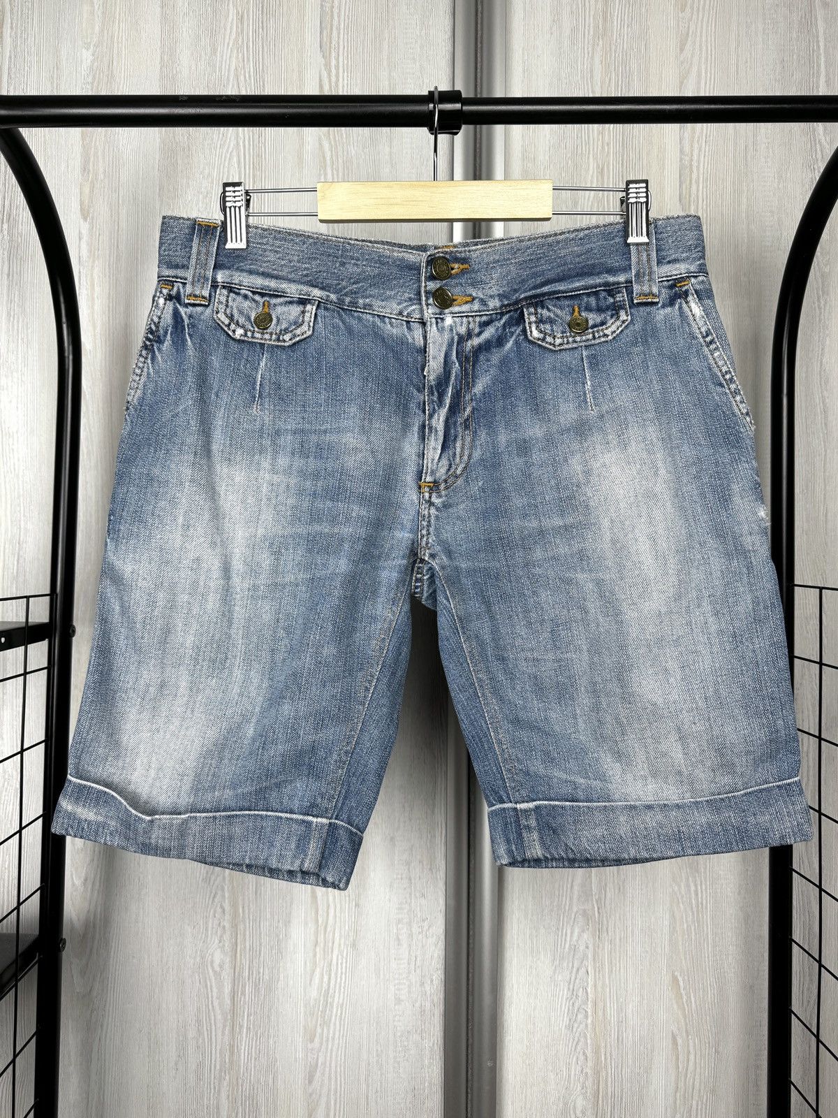 Dolce & Gabbana Dolce & Gabbana 16 Cuba Big Logo Denim Shorts Size US 32 / EU 48 - 3 Thumbnail