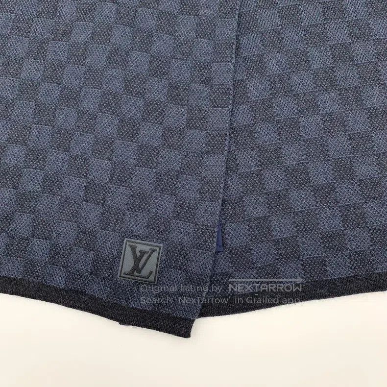 Louis Vuitton Louis Vuitton Dark blue checkerboard logo embroidered wool Size ONE SIZE - 6 Thumbnail