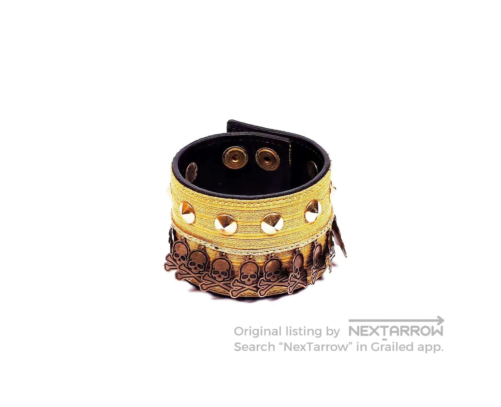 Japanese Brand Gold Indian Silk Embroidered Bracelet. Size ONE SIZE - 1 Thumbnail