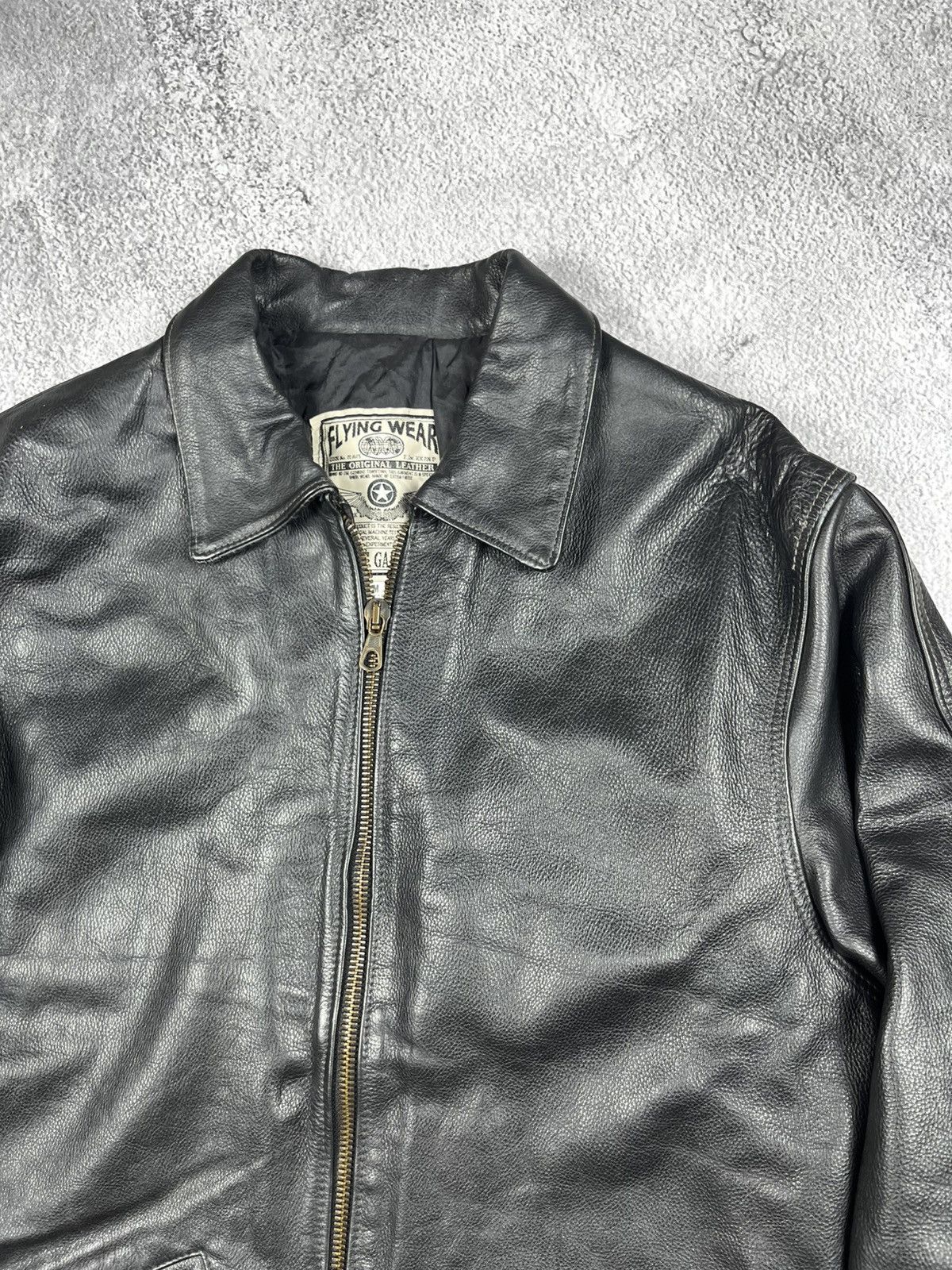 Leather Flying wear leather jacket vintage 90s Size US M / EU 48-50 / 2 - 5 Thumbnail